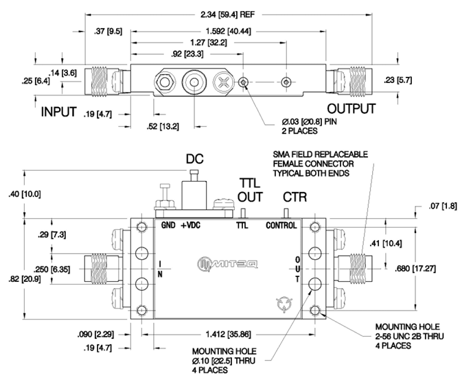 ABIT5-08001200-30-22P-S內(nèi)置測試檢測器放大器MITEQ